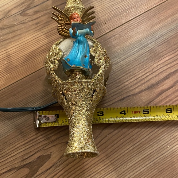 Vintage MCM Jewel Brite Lighted Christmas Tree Topper Angel Finial Spire - Picture 6 of 14